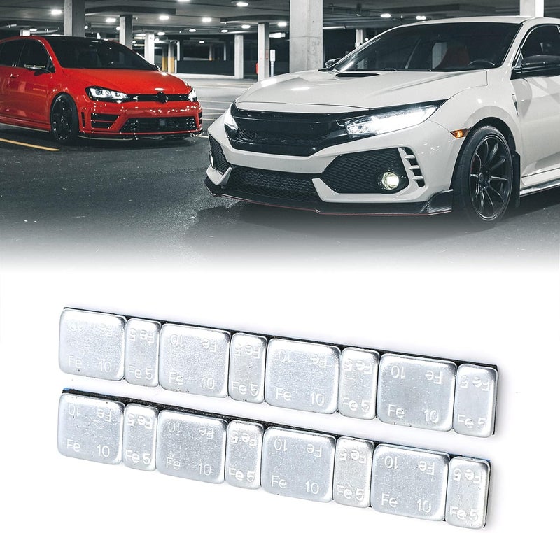 F FIERCE CYCLE 2.1oz Adhesive Back Wheel Balance Weights Strips for Motorcycle 124 x 18mm 2pcs - Image 2